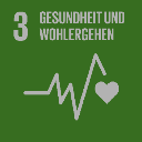 Ein grüner hintergrund mit der nummer 3 und einem herzschlag