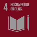 Ein roter hintergrund mit der nummer 4 und einem buch und bleistift